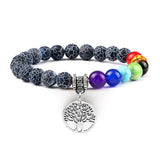 Pulseira energia positiva dos 7 Chakras Stone Reiki
