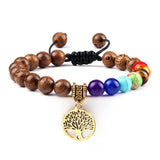 Pulseira energia positiva dos 7 Chakras Stone Reiki