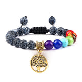 Pulseira energia positiva dos 7 Chakras Stone Reiki
