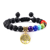 Pulseira energia positiva dos 7 Chakras Stone Reiki