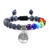 Pulseira energia positiva dos 7 Chakras Stone Reiki